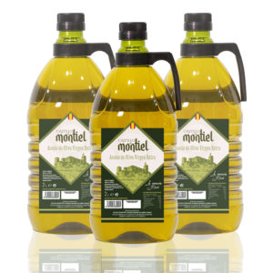 Aceite de oliva virgen. Caja de seis garrafas de 2 litros